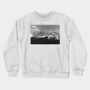 The Rocky Mountains in black and white Crewneck Sweatshirt